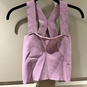 Express top medium Lavender Crop Top